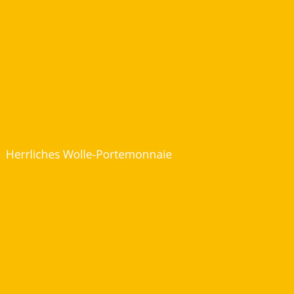 Herrliches Wolle-Portemonnaie