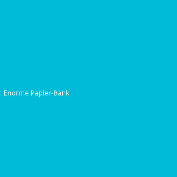 Enorme Papier-Bank