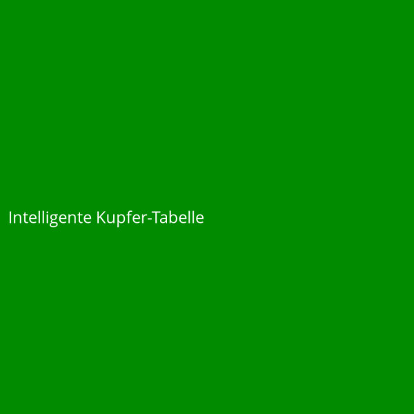 Intelligente Kupfer-Tabelle