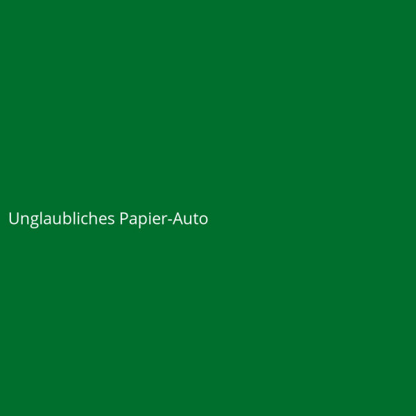 Unglaubliches Papier-Auto